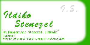 ildiko stenczel business card